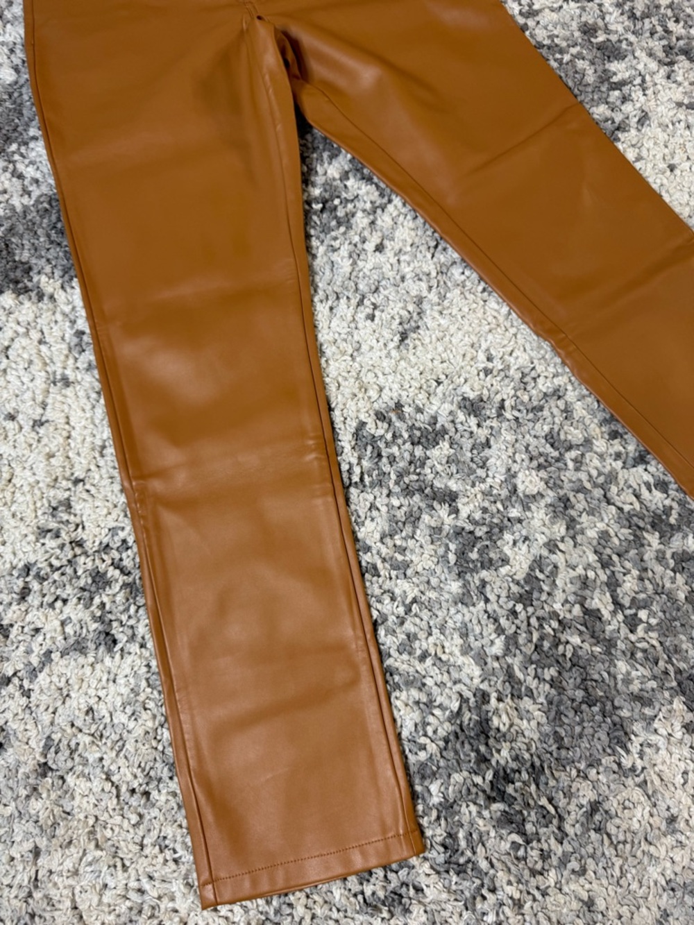 Fashion Nova Men, Men's Faux Leather Pants in Cognac Brown, US Size: 32x32 - Picture 2 of 7